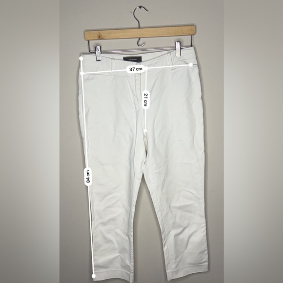 Le Chateau white cropped ankle pants cotton spandex stretch size 3/4 - Picture 4 of 11